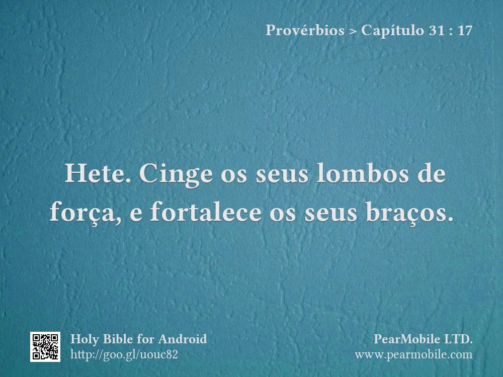 Provérbios, Capítulo 31:17